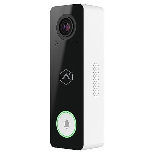 Alarm.com 2MP Wi-Fi Video Doorbell Camera, Black and White