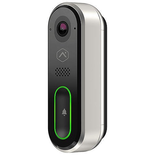 Alarm.com Design Studio Series Touchless Video Doorbell Camera with Expansive 150° Vertical FOV, Two-Way Audio, Full HD, HDR and IR Night Vision, Silver