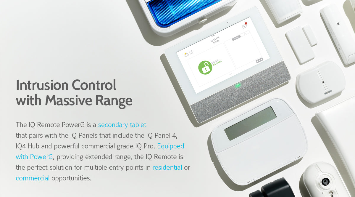 Qolsys 7" HD Touchscreen IQ Remote PowerG Secondary Tablet with Wi-Fi and Battery Backup