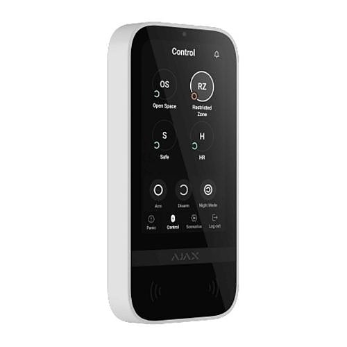 AJAX Wireless Keypad with Touch Screen, White