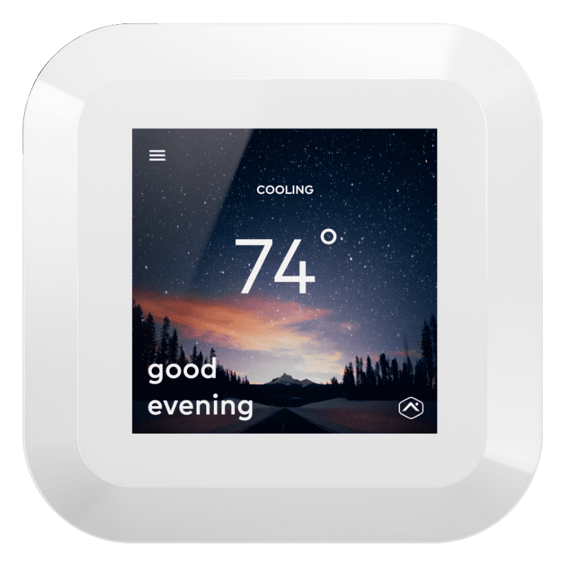 Alarm.com Smart Thermostat HD with Color Touchscreen Display, Z-Wave SmartStart and S2 Compatible, White